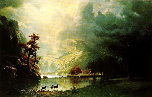 Albert Bierstadt Sierra Nevada Morning Germany oil painting art